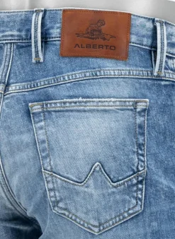 ALBERTO Jeans Slipe, Tapered Fit, Organic Denim, blau^ Jeans