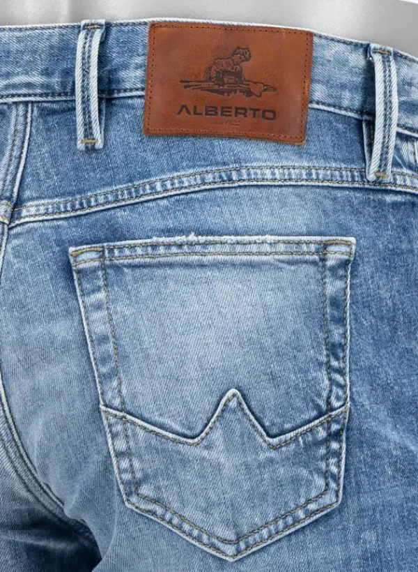 ALBERTO Jeans Slipe, Tapered Fit, Organic Denim, blau^ Jeans
