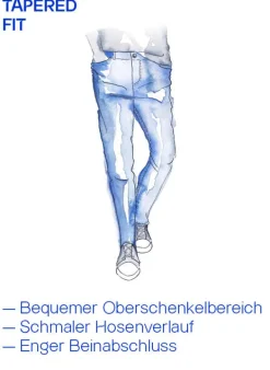 ALBERTO Jeans Slipe, Tapered Fit, Organic Denim, dunkelblau^ Jeans