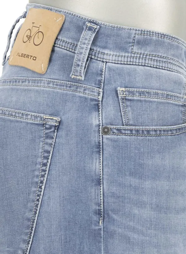 ALBERTO Jeansshorts BikeSpeed, Regular Fit, Baumwoll-Stretch Coolmax®, hellblau^ Bike|Jeans