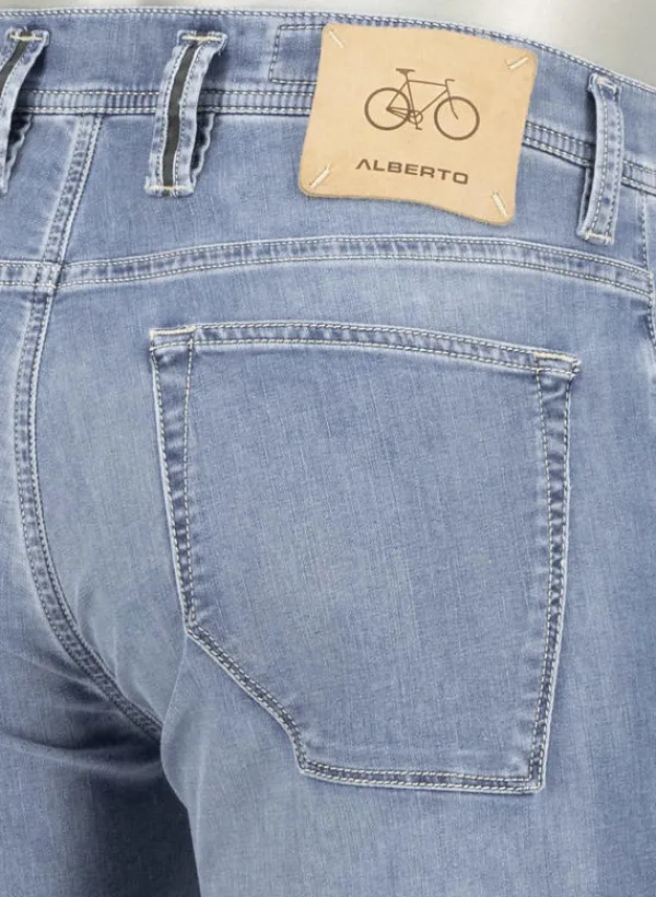 ALBERTO Jeansshorts BikeSpeed, Regular Fit, Baumwoll-Stretch Coolmax®, hellblau^ Bike|Jeans