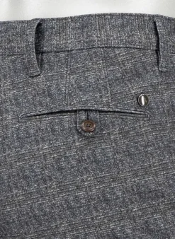 ALBERTO Jersey Check, Rob, Slim Fit, Mikrofaser-Mix, dunkelgrau kariert^ Hosen