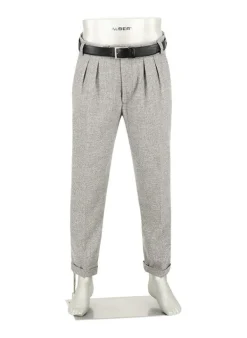 ALBERTO Mini Oxford, Ted-C, Wide Fit, Wolle cropped, grau^ Hosen
