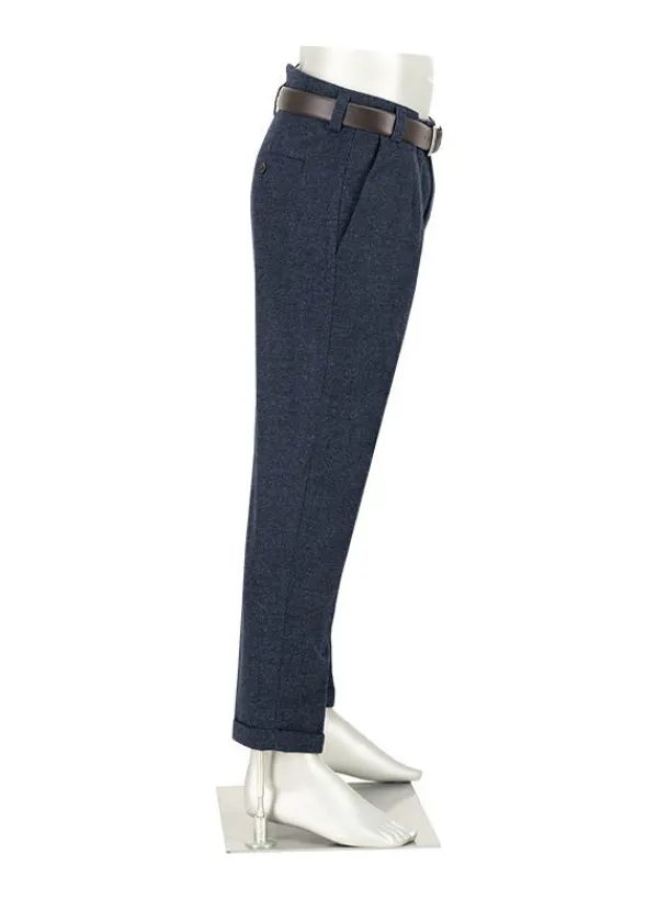 ALBERTO Mini Oxford, Ted-C, Wide Fit, Wolle cropped, navy^ Hosen