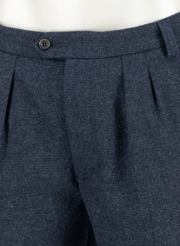 ALBERTO Mini Oxford, Ted-C, Wide Fit, Wolle cropped, navy^ Hosen