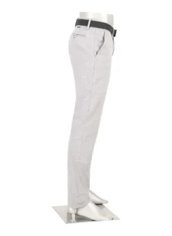 ALBERTO New Wool Look, Lou, Regular Fit, Baumwoll-Stretch, hellgrau meliert^ Hosen