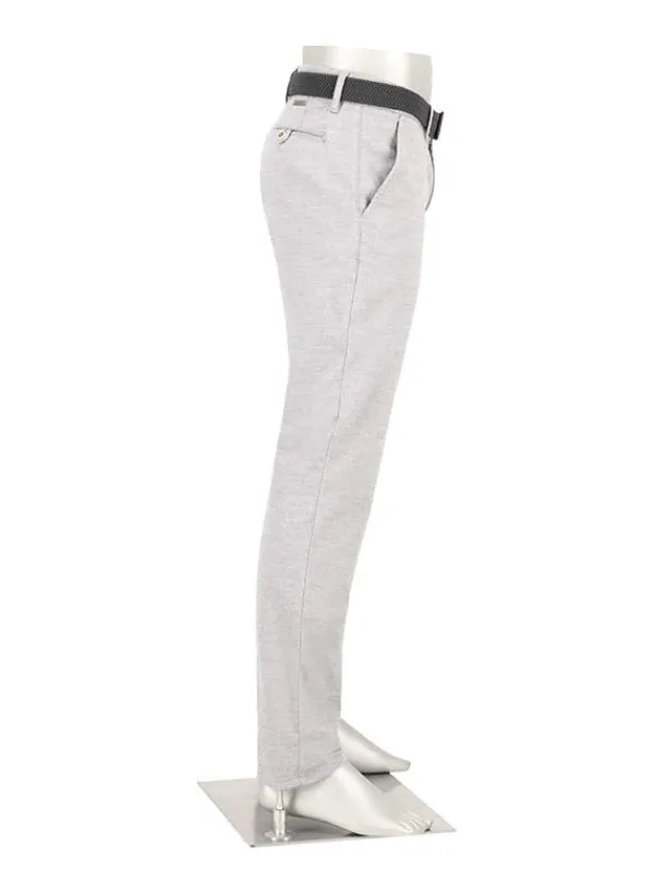 ALBERTO New Wool Look, Lou, Regular Fit, Baumwoll-Stretch, hellgrau meliert^ Hosen