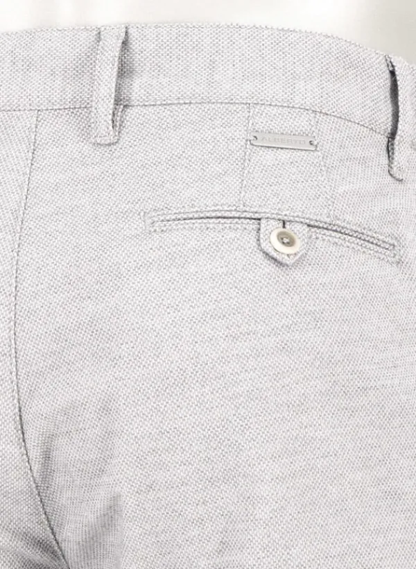 ALBERTO New Wool Look, Lou, Regular Fit, Baumwoll-Stretch, hellgrau meliert^ Hosen