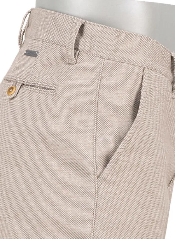 ALBERTO New Wool Look, Lou, Regular Fit, Baumwoll-Stretch, ecru-greige meliert^ Hosen