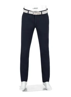 ALBERTO New Wool Look, Lou, Regular Fit, Baumwoll-Stretch, navy meliert^ Hosen