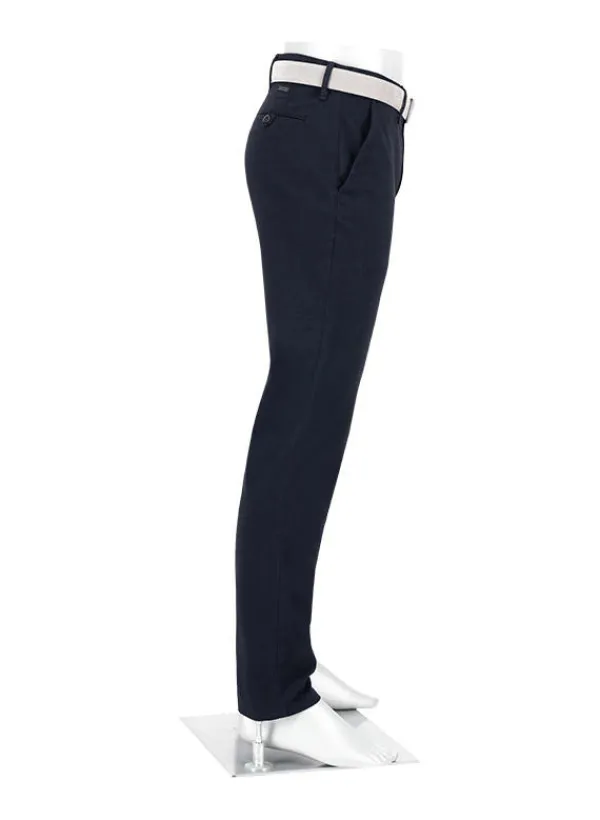 ALBERTO New Wool Look, Lou, Regular Fit, Baumwoll-Stretch, navy meliert^ Hosen