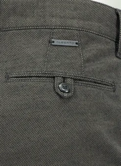 ALBERTO New Wool Look, Lou, Regular Fit, Baumwoll-Stretch, dunkelgrün meliert^ Hosen