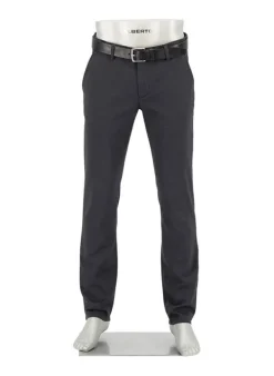 ALBERTO New Wool Look, Lou, Regular Fit, Baumwoll-Stretch, nachtblau meliert^ Hosen
