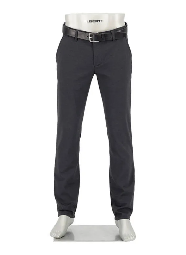 ALBERTO New Wool Look, Lou, Regular Fit, Baumwoll-Stretch, nachtblau meliert^ Hosen