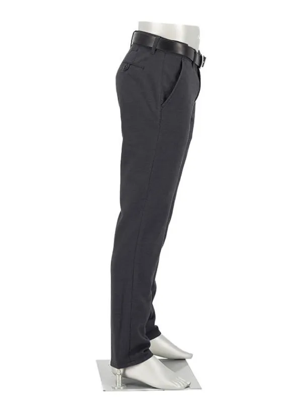 ALBERTO New Wool Look, Lou, Regular Fit, Baumwoll-Stretch, nachtblau meliert^ Hosen
