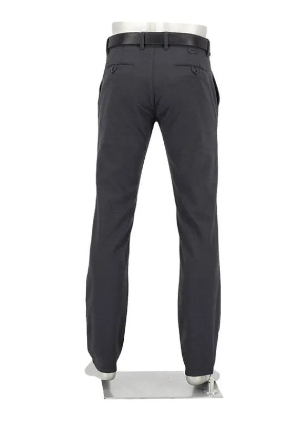 ALBERTO New Wool Look, Lou, Regular Fit, Baumwoll-Stretch, nachtblau meliert^ Hosen