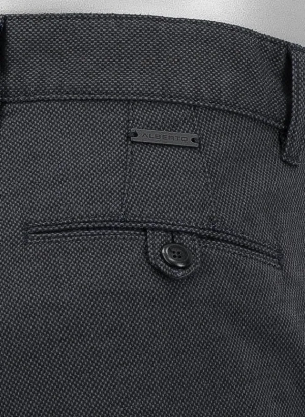 ALBERTO New Wool Look, Lou, Regular Fit, Baumwoll-Stretch, nachtblau meliert^ Hosen