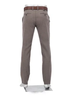 ALBERTO New Wool Look, Lou, Regular Fit, Baumwoll-Stretch, braun meliert^ Hosen