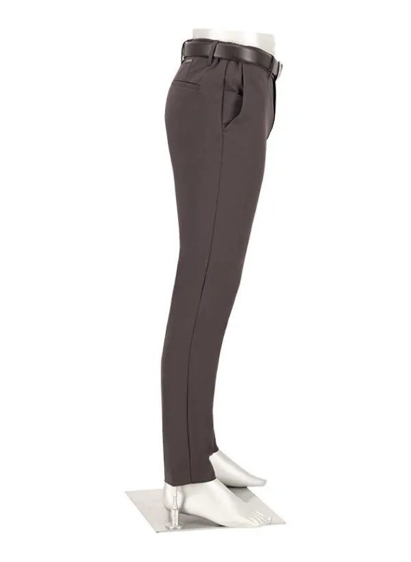 ALBERTO Performance, Move, Slim Fit, Mikrofaser-Stretch, braun^ Hosen