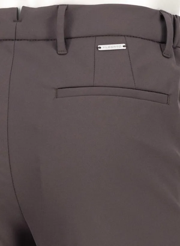 ALBERTO Performance, Move, Slim Fit, Mikrofaser-Stretch, braun^ Hosen