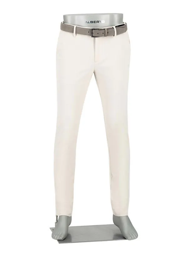 ALBERTO Performance, Move, Slim Fit, Mikrofaser-Stretch, kitt^ Alles Weiss|Hosen