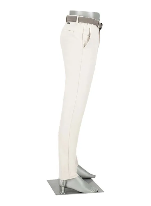ALBERTO Performance, Move, Slim Fit, Mikrofaser-Stretch, kitt^ Alles Weiss|Hosen