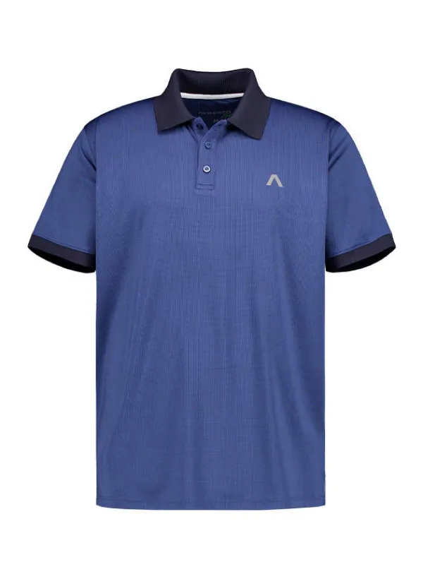 ALBERTO Polo-Shirt Levi, Cooler 3xDRY, blau meliert^ Polos|Polos
