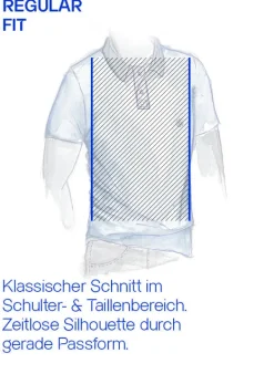 ALBERTO Polo-Shirt Levi, Cooler 3xDRY, blau meliert^ Polos|Polos