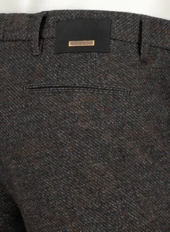 ALBERTO Smooth Jersey, Rob, Slim Fit, Mikrofaser-Stretch, anthra-cognac gemustert^ Hosen|Dressy