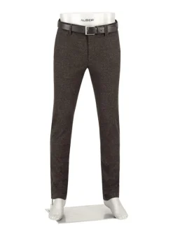 ALBERTO Smooth Jersey, Rob, Slim Fit, Mikrofaser-Stretch, mokka-salbei-beige gemustert^ Hosen|Dressy