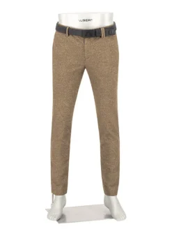 ALBERTO Smooth Jersey, Rob, Slim Fit, Mikrofaser-Stretch, braun-beige-ocker gemustert^ Hosen|Dressy