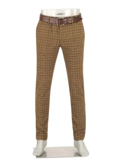 ALBERTO Smooth Jersey, Rob, Slim Fit, Mikrofaser-Stretch, braun gemustert^ Hosen