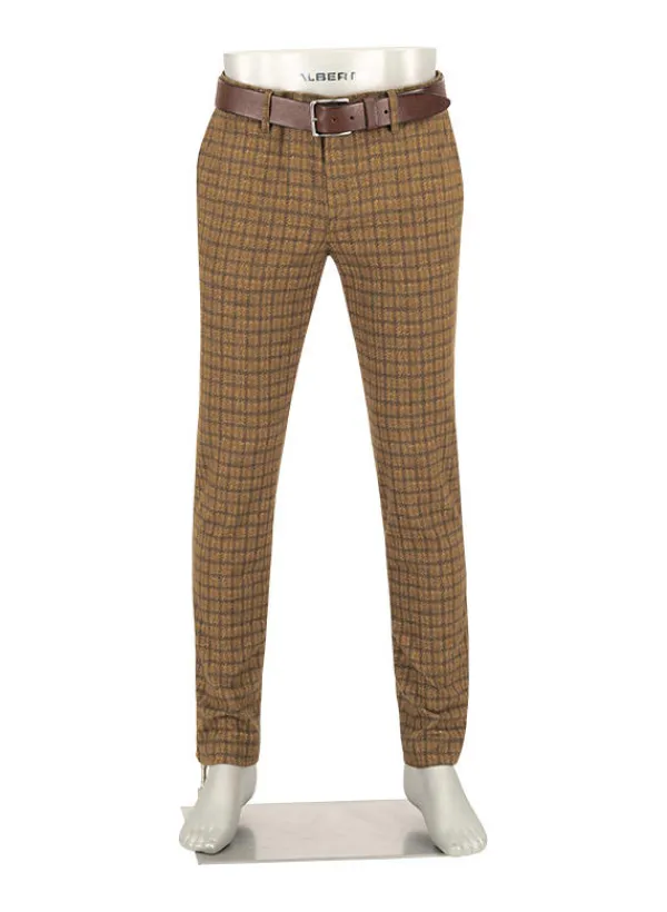 ALBERTO Smooth Jersey, Rob, Slim Fit, Mikrofaser-Stretch, braun gemustert^ Hosen