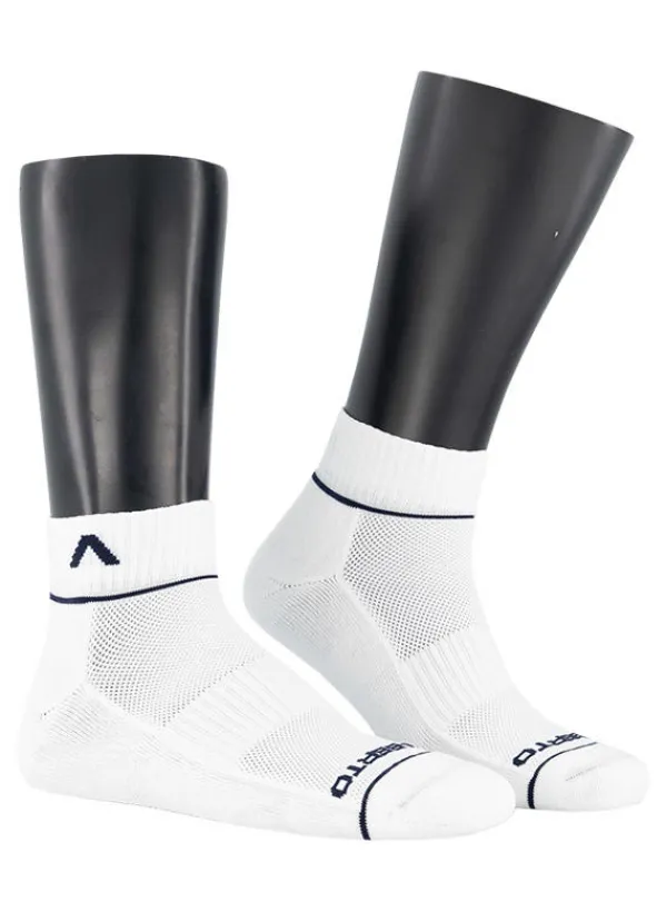 ALBERTO Socken, Bio Baumwolle, weiß-schwarz^ Socken