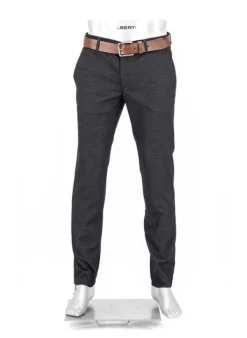 ALBERTO Soft Flanell, Rob, Slim Fit, Mikrofaser, anthrazit^ Hosen