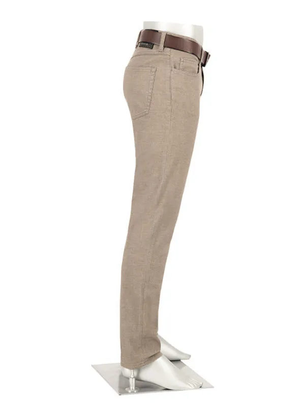 ALBERTO Soft Touch, Pipe, Regular Fit, Baumwoll-Stretch, braun meliert^ Hosen