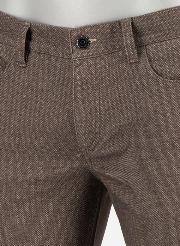ALBERTO Soft Touch, Pipe, Regular Fit, Baumwoll-Stretch, dunkelbraun meliert^ Hosen