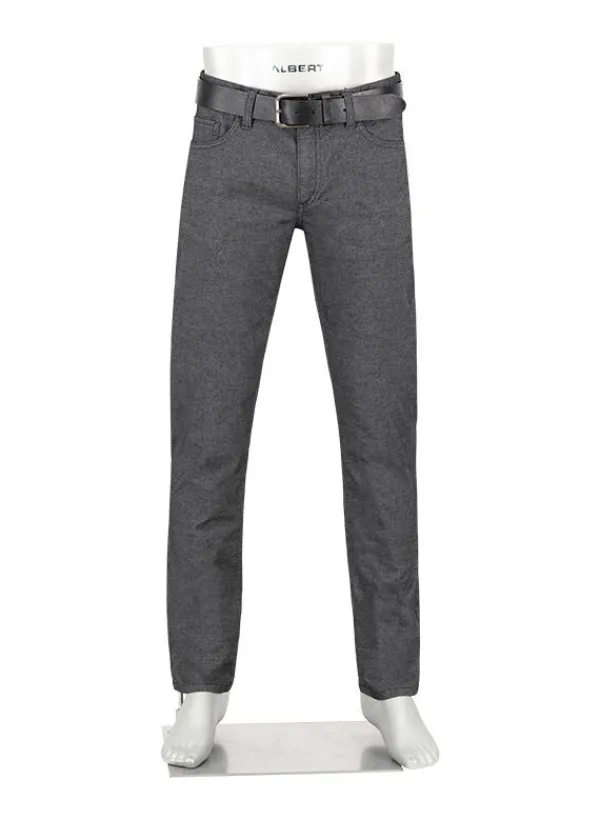 ALBERTO Soft Touch, Pipe, Regular Fit, Baumwoll-Stretch, dunkelgrau meliert^ Hosen