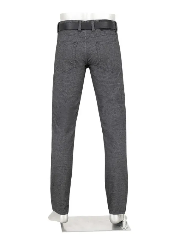 ALBERTO Soft Touch, Pipe, Regular Fit, Baumwoll-Stretch, dunkelgrau meliert^ Hosen