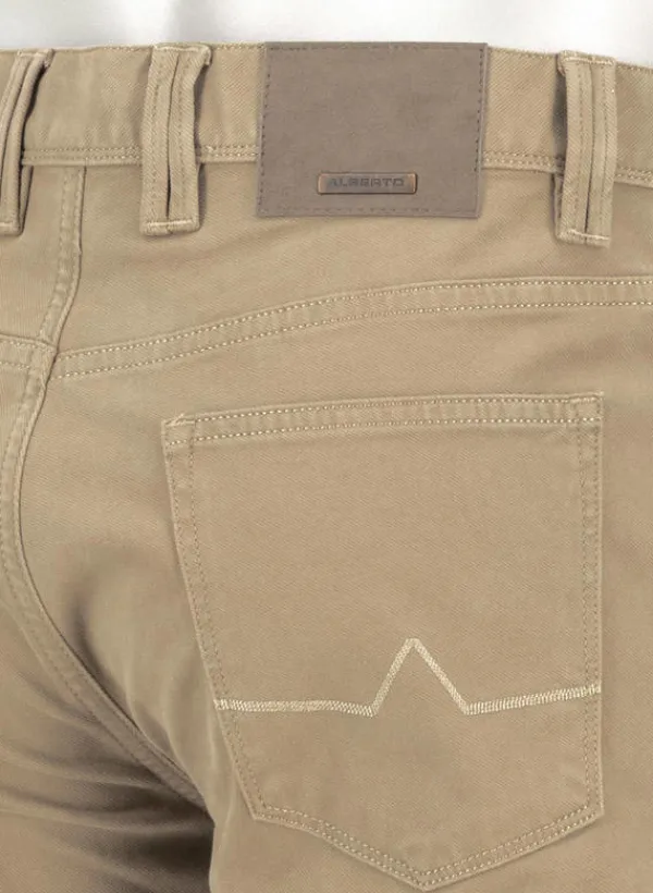 ALBERTO Super Twill, Pipe, Regular Fit, Baumwoll-Mix, camel^ Hosen