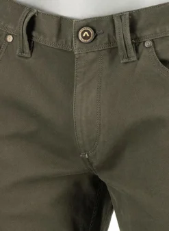 ALBERTO Super Twill, Pipe, Regular Fit, Baumwoll-Mix, military^ Hosen