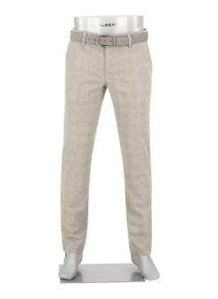 ALBERTO Wool Ceck, Lou, Regular Fit, Woll-Stretch, beige kariert^ Hosen|Chino