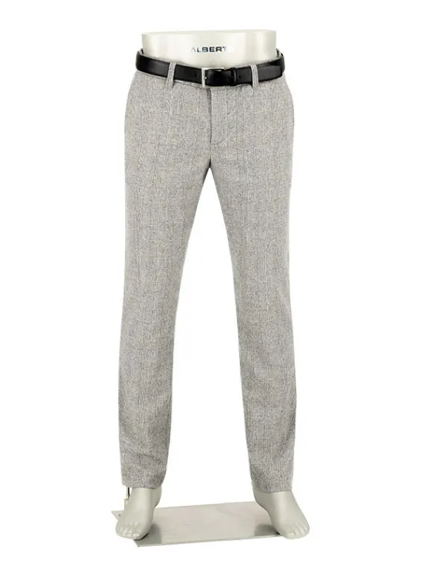 ALBERTO Wool Ceck, Lou, Regular Fit, Woll-Stretch, greige kariert^ Hosen|Chino